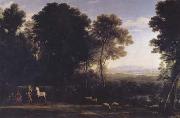 Claude Lorrain Landscape with Erminia and the Shepherds (mk17) oil on canvas